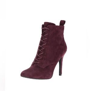 BCBGeneration Burgundy Helen Suede Ankle Boots booties
